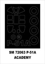 Montex 1/72 P-51A Canopy Frame Paint Mask Exterior