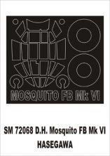 Montex 1/72 Mosquito Mk.VI Canopy Frame Paint Mask