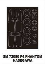 1/72 McDonnell F-4 Phantom canopy frame paint mask outside only