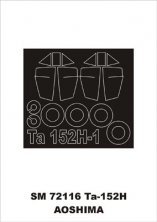 Montex Paint Mask Canopy Ta-152H 1/72 Aoshima Kora