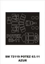 Potez 63-11 Canopy Paint Mask 1/72 Montex for Azur