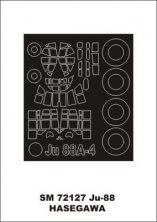 Junkers Ju-88A-4 Canopy Frame Paint Mask 1/72 Hasegawa