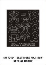 Montex Canopy Frame Paint Mask Martin Baltimore 1/72