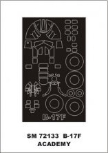 Montex 1/72 B-17F Flying Fortress Canopy Paint Mask