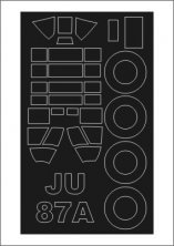 Montex 1/72 Ju-87A Stuka Canopy Frame Paint Mask