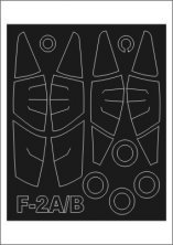 Farbmaske Kanzel F2A/B 1/72 Hasegawa Montex