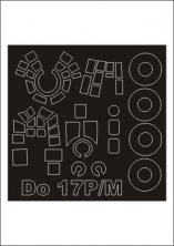 Canopy Frame Paint Mask Do-17P/Do-17M 1/72 Montex