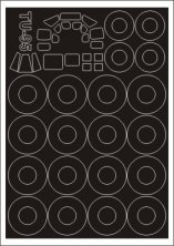1/72 Tupolev Tu-95MS canopy frame paint mask outside only
