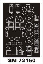 Montex 1/72 Bristol Blenheim Mk.IV Canopy Frame Paint Mask