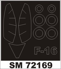 Montex 1/72 F-16CG/F-16CJ Canopy Frame Paint Mask