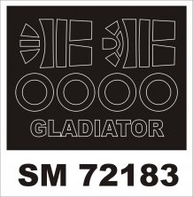 1/72 Gloster Gladiator (exterior) canopy masks (for SWORD)