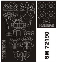 Halifax Mk.I/Mk.II Canopy Frame Paint Mask 1/72 Revell