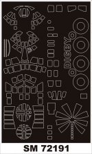 Montex Canopy Frame Paint Mask Douglas Digby Mk.I 1/72