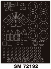 Montex 1/72 Short Sunderland Mk.I Canopy Frame Paint Mask