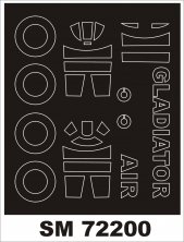 1/72 GLOSTER GLADIATOR (exterior) canopy masks (for AIRFIX)