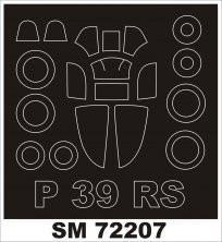 Montex 1/72 Bell P-39 Airacobra Canopy Frame Paint Mask
