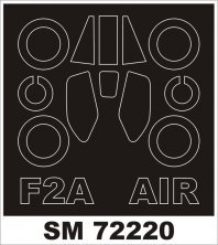 Montex 1/72 BAC/EE Lightning F.2A Canopy Frame Paint Mask