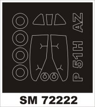 Montex 1/72 P-51H Mustang Canopy Frame Paint Mask