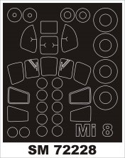 1/72 Mil Mi-8T canopy masks (for Zvezda)