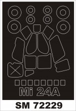 1/72 Mil Mi-24A Hind canopy masks (for Zvezda)