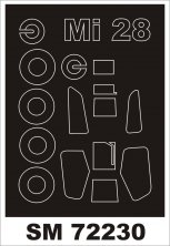 1/72 Mil Mi-28N canopy masks (for Zvezda)