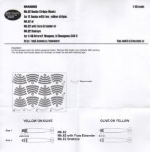 1/48 Mask Mk.82 Bombs Stripes two yellow stripes