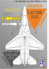1/72 F-16 Viper Stencils DATA