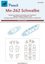 1/144 Canopy mask Me-262 Schwalbe