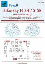 1/144 Sikorsky H-34 / S-58 masks