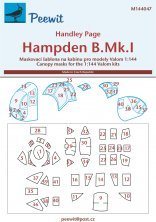 1/144 Canopy mask Hampden B.Mk.I for Valom