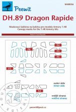 1/48 Canopy mask DH.89 Dragon Rapide ARMORY