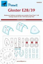 1/48 Canopy mask Gloster E28/39 Pioneer for Clear Prop