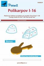 1/48 Canopy mask Polikarpov I-16 for Clear Prop
