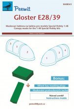 1/48 Canopy mask Gloster E28/39 for Special Hobby