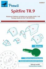1/48 Canopy mask Spitfire TR.9 for Airfix