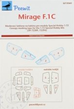 1/72 Canopy mask Mirage F.1C