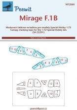 1/72 Canopy mask Mirage F.1B