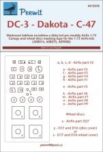 1/72 Canopy mask DC-3 Dakota  C-47