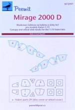 1/72 Canopy mask Mirage 2000D