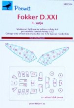 1/72 Canopy mask Fokker D.XXI 4.sarja