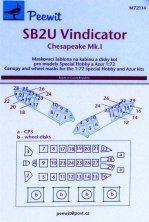 1/72 Canopy mask SB2U Vindicator