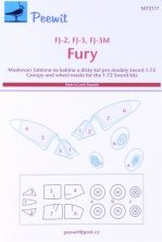 1/72 Canopy mask FJ-2/3/3M Fury