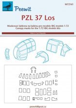 1/72 Canopy mask PZL 37 Los