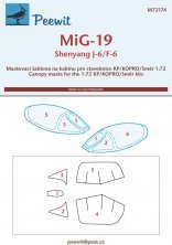 1/72 Canopy mask MiG-19/Shenyang J-6/F-6