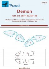 1/72 Canopy mask Demon F3H-2/F-3B,3C/MF-3B
