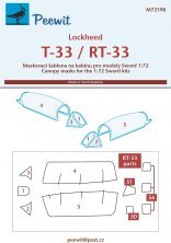 1/72 Canopy mask Lockheed T-33/RT-33