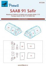 1/72 Canopy mask SAAB 91 Safir