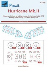 1/72 Canopy mask Hurricane Mk.II