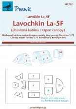 1/72 Canopy mask Lavochkin La-5F open can.