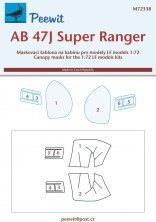 1/72 Canopy mask AB 47J Super Ranger LF